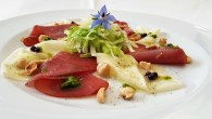 Trockenfleisch-Carpaccio mit Alpkse